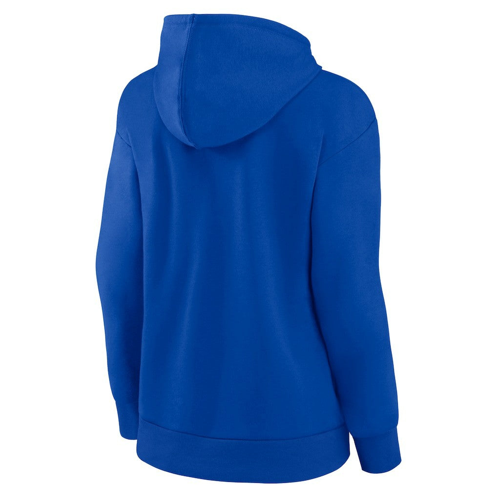 Fanatics Los Angeles Rams Women's Iconic Cotton Fleece Checklist Pullover Hoodie Royal