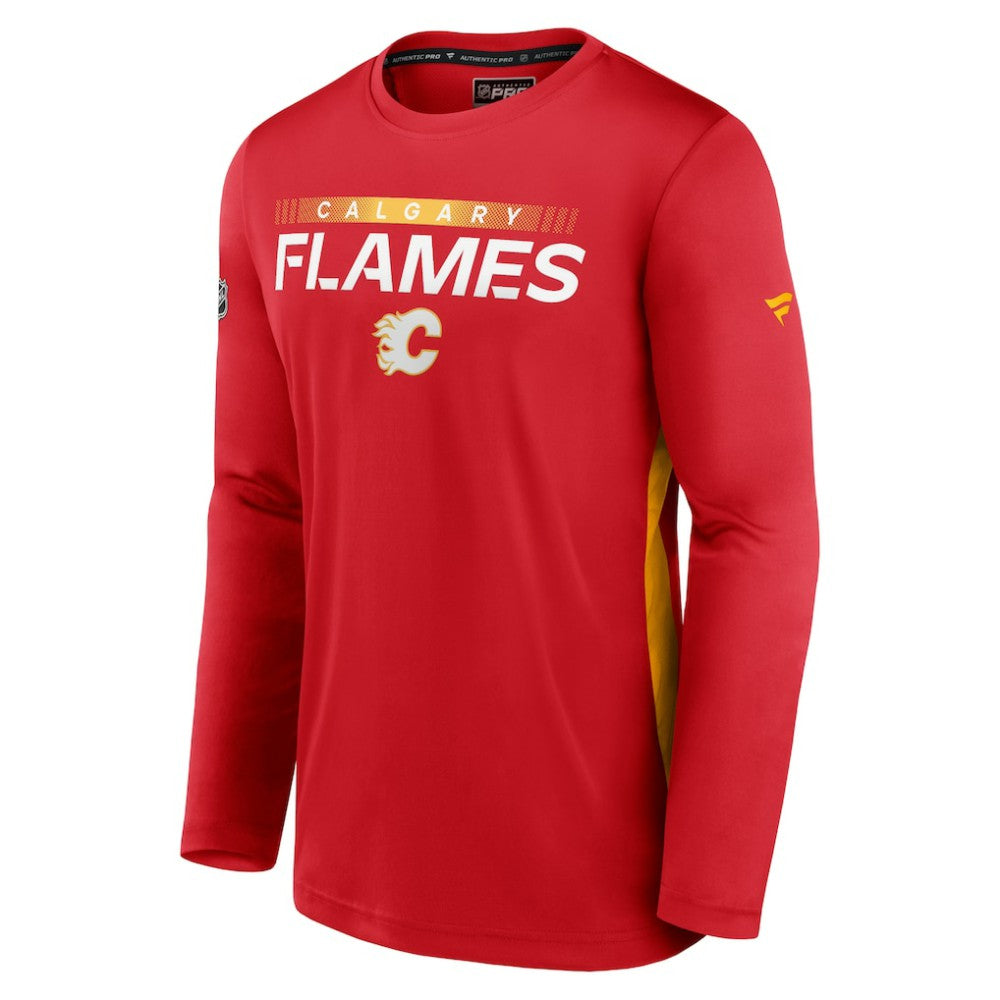 Calgary Flames Fanatics Authentic Pro Rink Performance Long Sleeve T-Shirt - Red - NHL 4501229