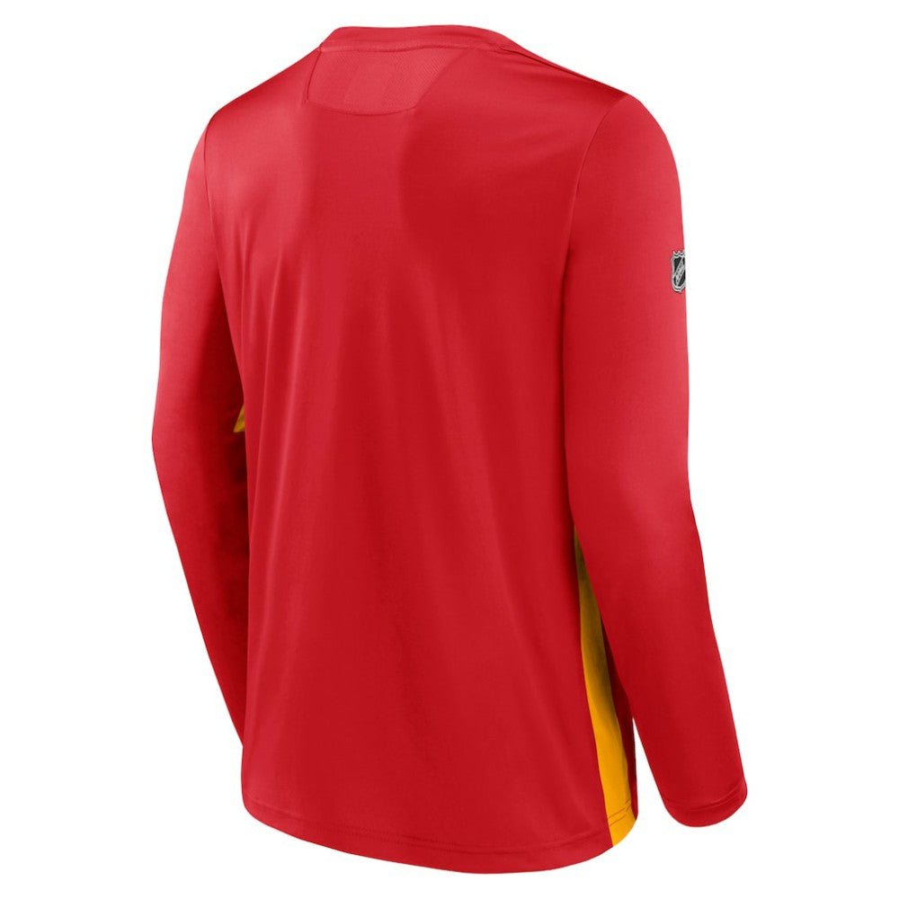 Calgary Flames Fanatics Authentic Pro Rink Performance Long Sleeve T-Shirt - Red - NHL 4501229