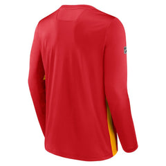 Calgary Flames Fanatics Authentic Pro Rink Performance Long Sleeve T-Shirt - Red - NHL 4501229