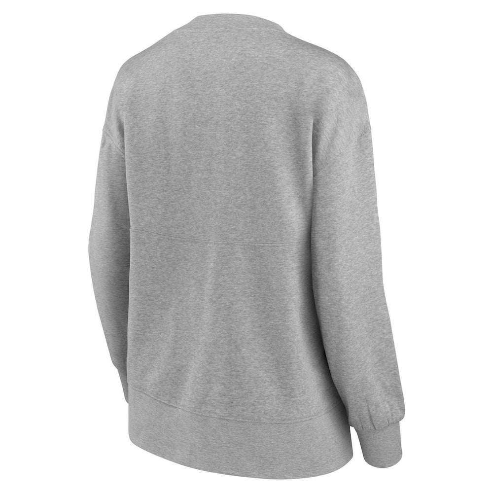 Fanatics Los Angeles Rams Women's Jump Distribution Tri-Blend Pullover Sweatshirt Heathered Gray
