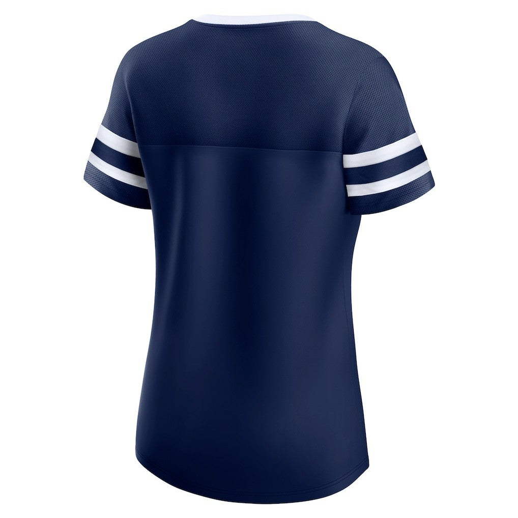 Fanatics Dallas Cowboys Women's Original State Lace-Up T-Shirt Navy