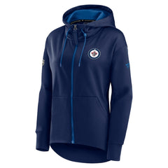 Winnipeg Jets Fanatics Women's Authentic Pro Rink Full-Zip Hoodie - Navy - NHL 4502277