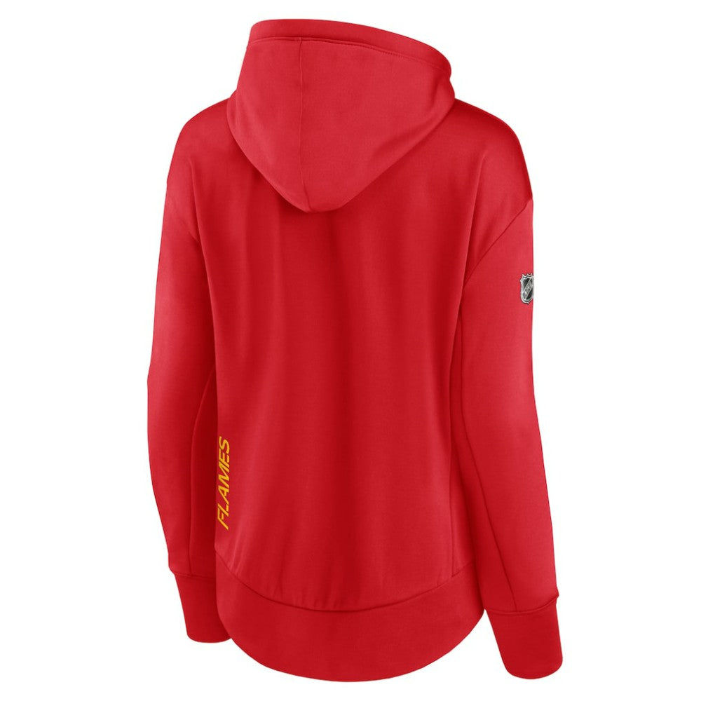 Calgary Flames Fanatics Women's Authentic Pro Rink Full-Zip Hoodie - Red - NHL 4502282