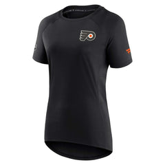 Philadelphia Flyers Fanatics Women's Authentic Pro Rink Raglan Tech T-Shirt - Black - NHL 4502300