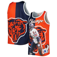Mitchell & Ness Walter Payton Chicago Bears Retired Player Graphic Tank Top Navy/Orange