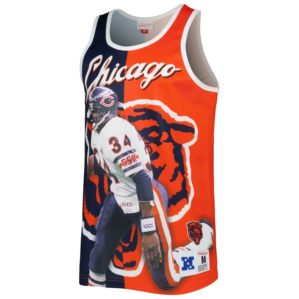 Mitchell & Ness Walter Payton Chicago Bears Retired Player Graphic Tank Top Navy/Orange
