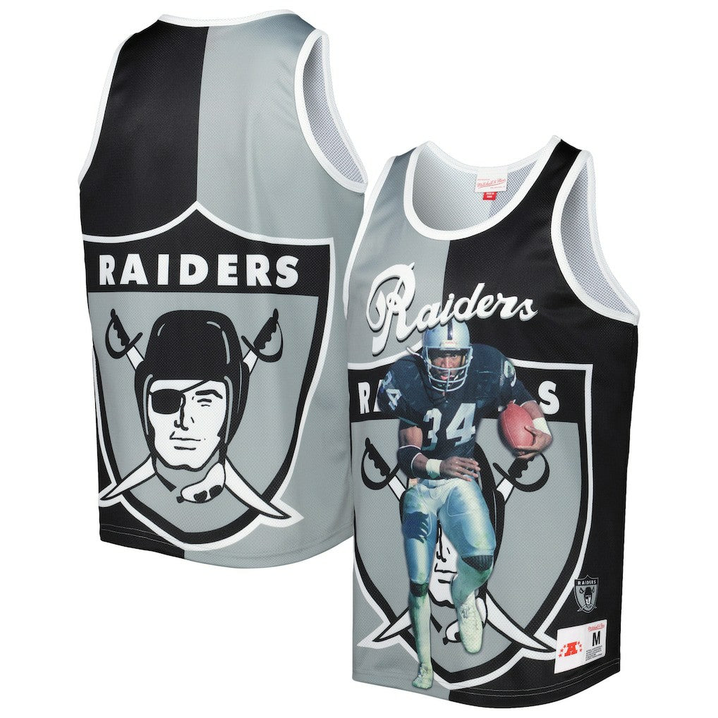 Mitchell & Ness Bo Jackson Las Vegas Raiders Retired Player Graphic Tank Top Black/Silver