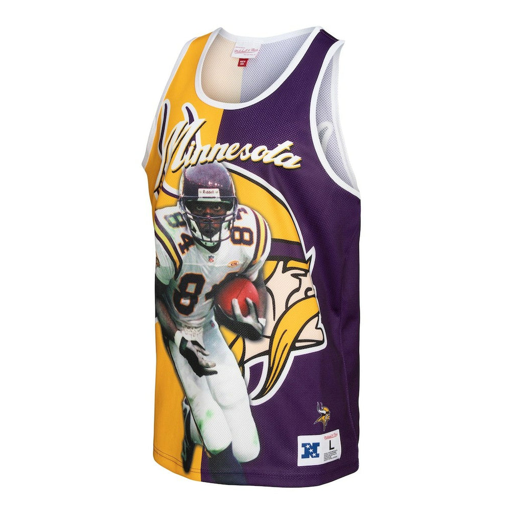 Mitchell & Ness Randy Moss Minnesota Vikings Retired Player Graphic Tank Top Purple/Gold