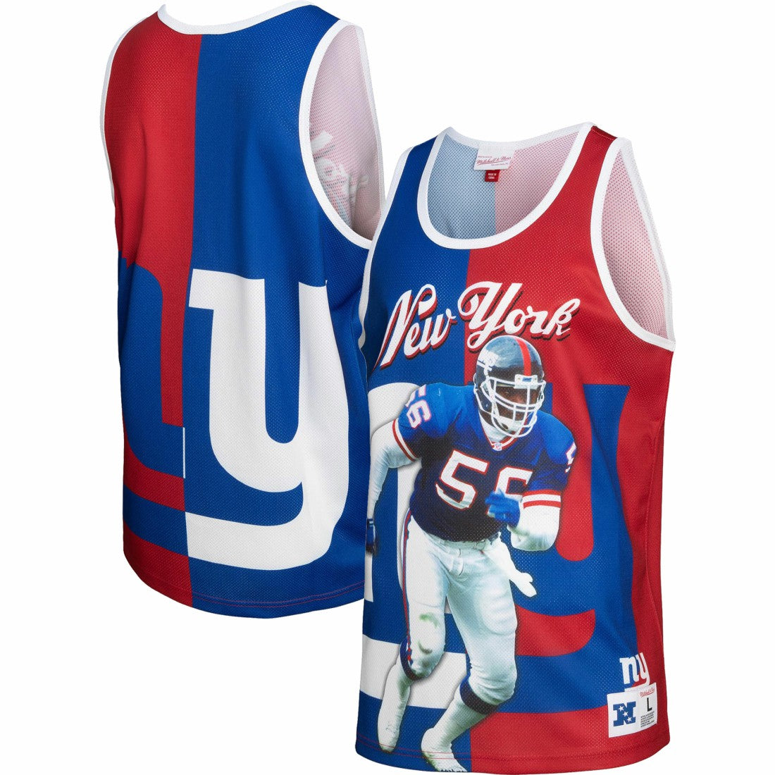 Mitchell & Ness Lawrence Taylor New York Giants Retired Player Graphic Tank Top Royal/Red