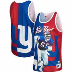 Mitchell & Ness Lawrence Taylor New York Giants Retired Player Graphic Tank Top Royal/Red