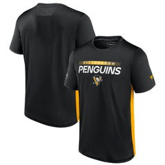 Pittsburgh Penguins Fanatics Authentic Pro Rink Tech T-Shirt - Black/Gold - NHL 4503814