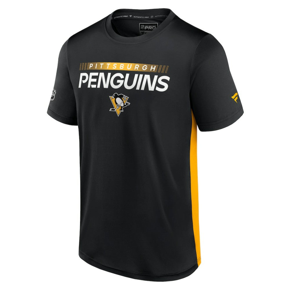 Pittsburgh Penguins Fanatics Authentic Pro Rink Tech T-Shirt - Black/Gold - NHL 4503814