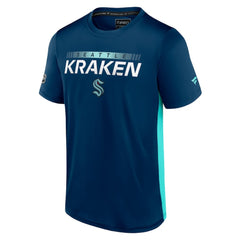 Seattle Kraken Fanatics Authentic Pro Rink Tech T-Shirt - Deep Sea Blue/Light Blue - NHL 4503837