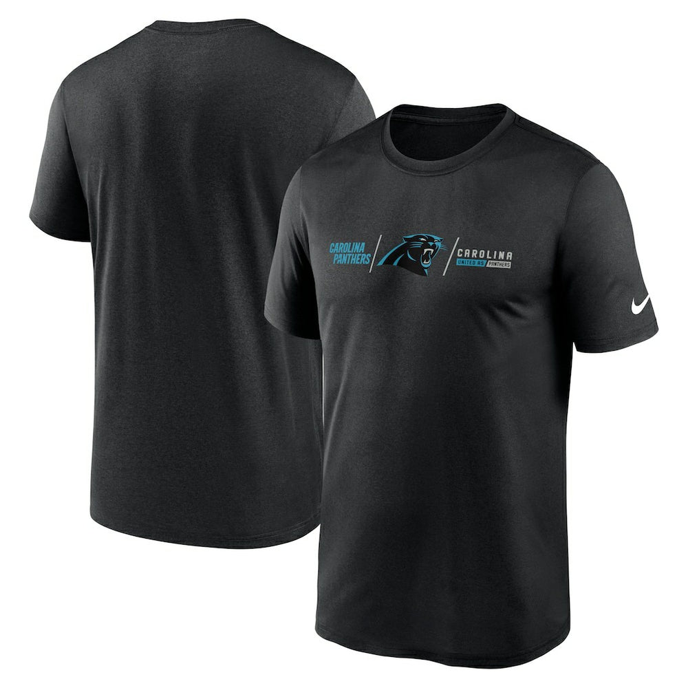 Nike Carolina Panthers Horizontal Lockup Legend Performance T-Shirt Black