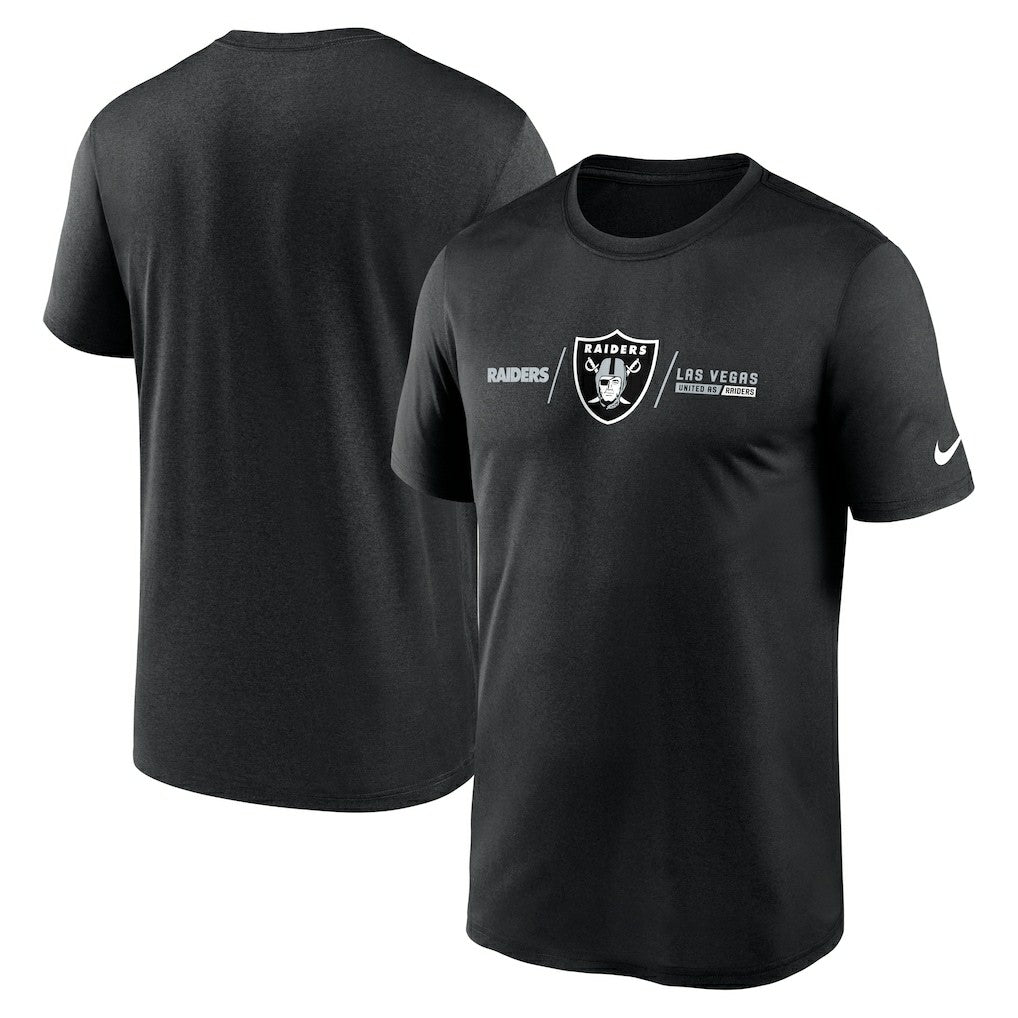 Nike Las Vegas Raiders Horizontal Lockup Legend Performance T-Shirt Black