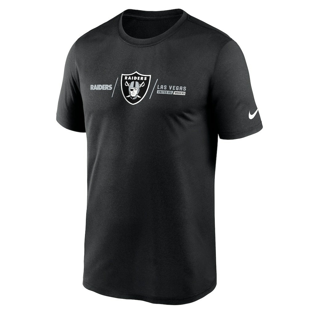 Nike Las Vegas Raiders Horizontal Lockup Legend Performance T-Shirt Black