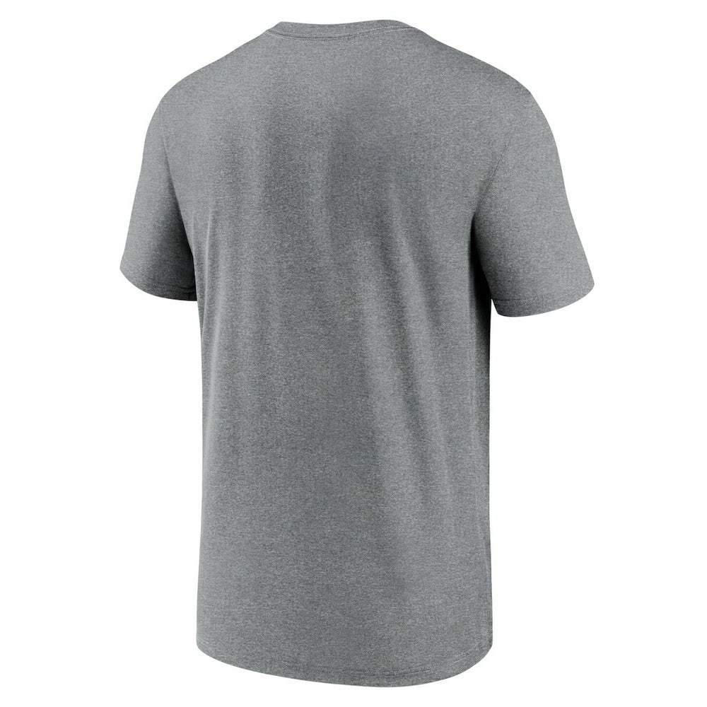 Nike New Orleans Saints Horizontal Lockup Legend Performance T-Shirt Heathered Charcoal
