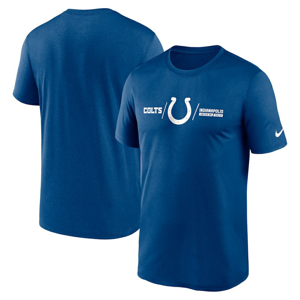 Nike Indianapolis Colts Horizontal Lockup Legend Performance T-Shirt Royal