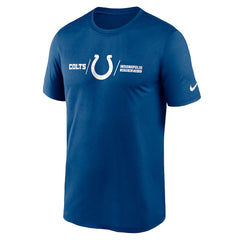 Nike Indianapolis Colts Horizontal Lockup Legend Performance T-Shirt Royal