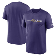 Nike Baltimore Ravens Horizontal Lockup Legend T-Shirt Purple