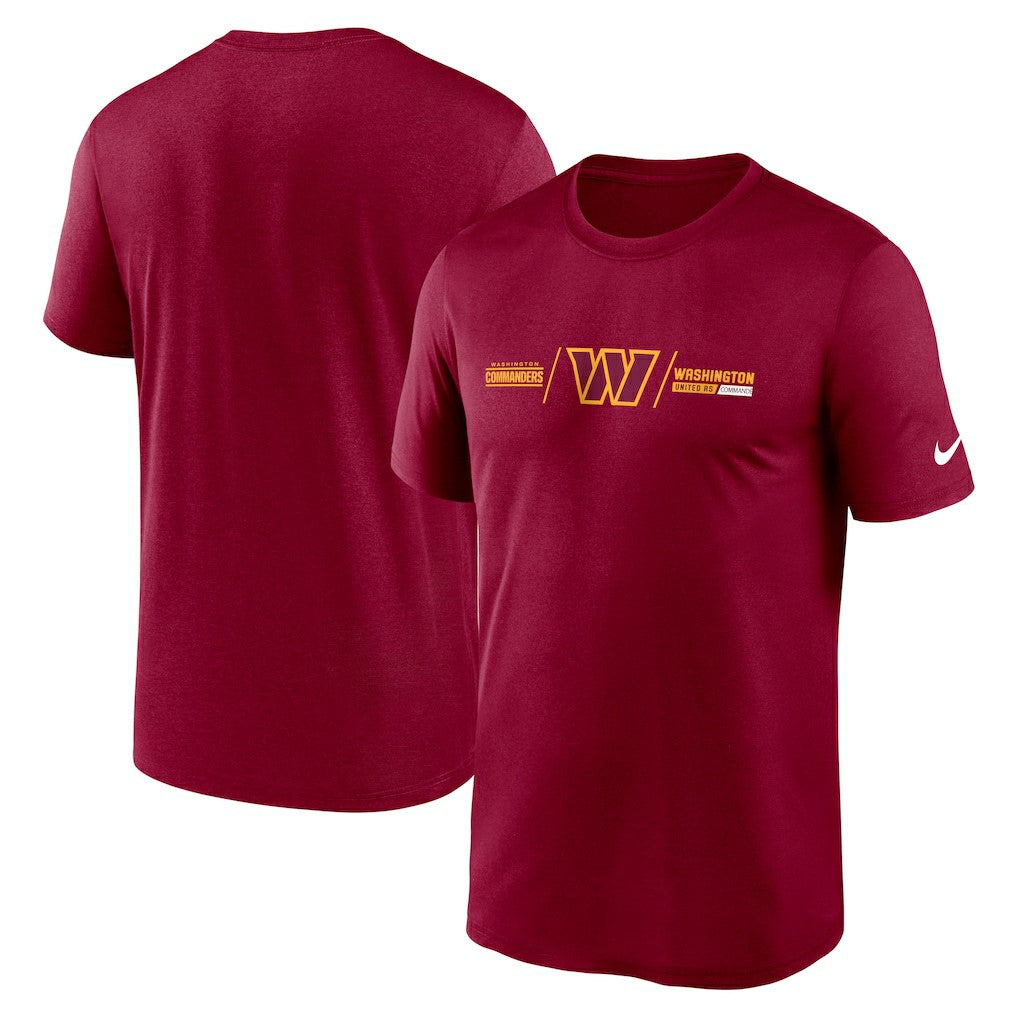 Nike Washington Commanders Horizontal Lockup Legend T-Shirt Burgundy