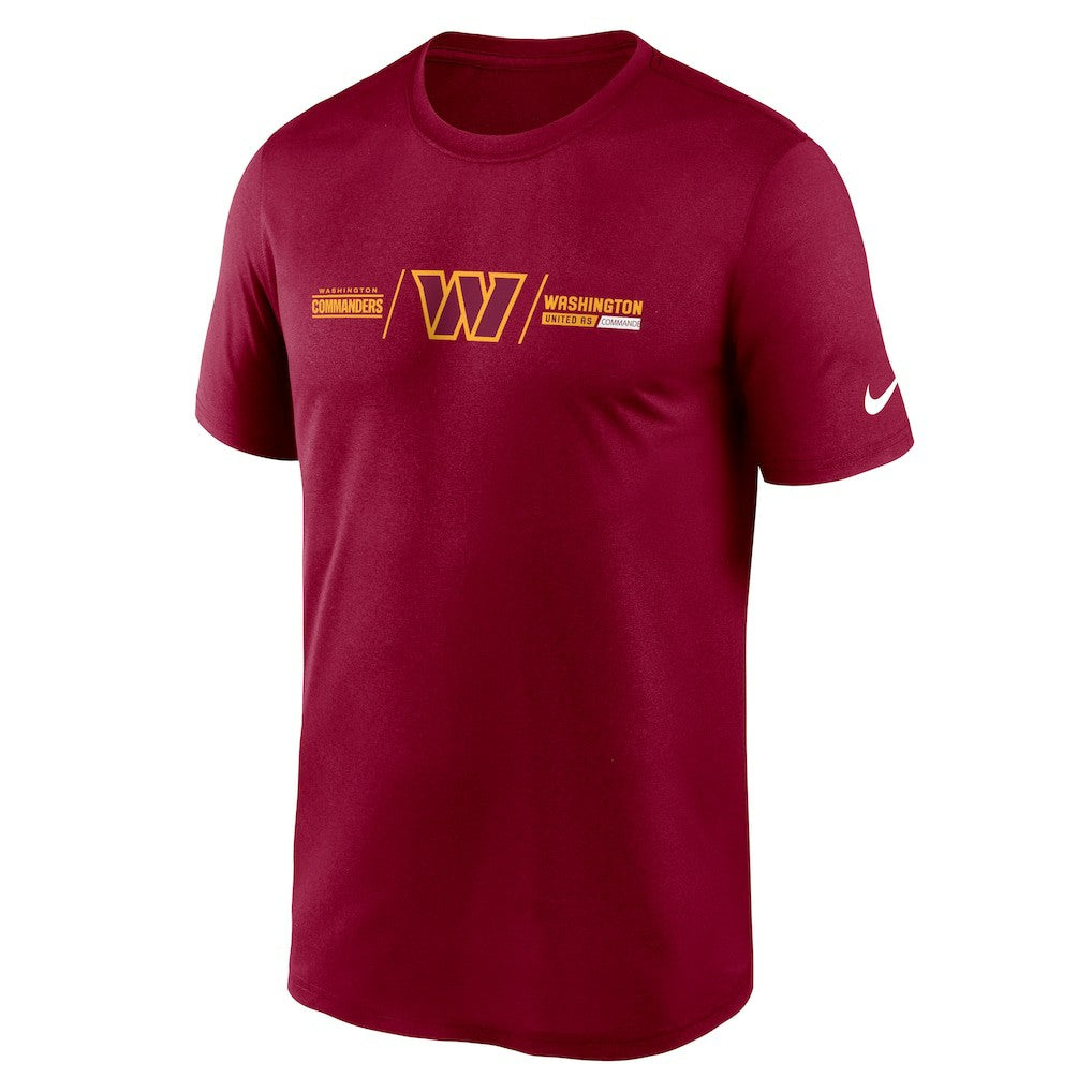 Nike Washington Commanders Horizontal Lockup Legend T-Shirt Burgundy
