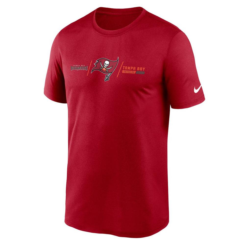 Nike Tampa Bay Buccaneers Horizontal Lockup Legend Performance T-Shirt Red