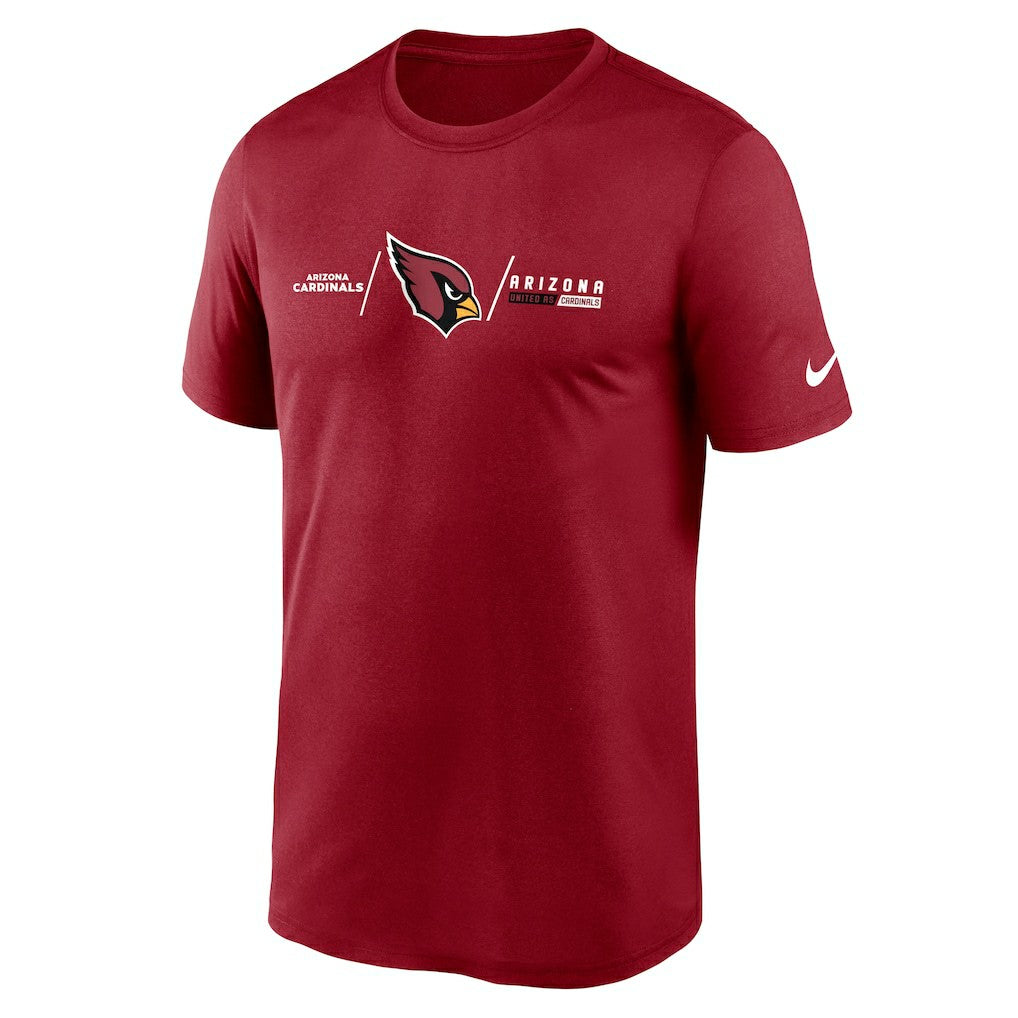 Nike Arizona Cardinals Horizontal Lockup Legend Performance T-Shirt Cardinal