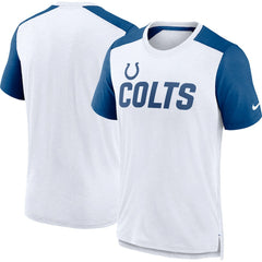 Nike Indianapolis Colts Color Block Team Name T-Shirt White/Heather Royal