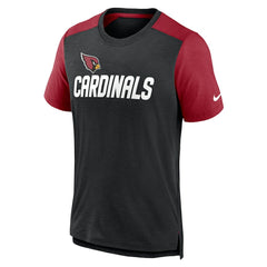 Nike Arizona Cardinals Color Block Team Name T-Shirt Heathered Black/Heathered Cardinal