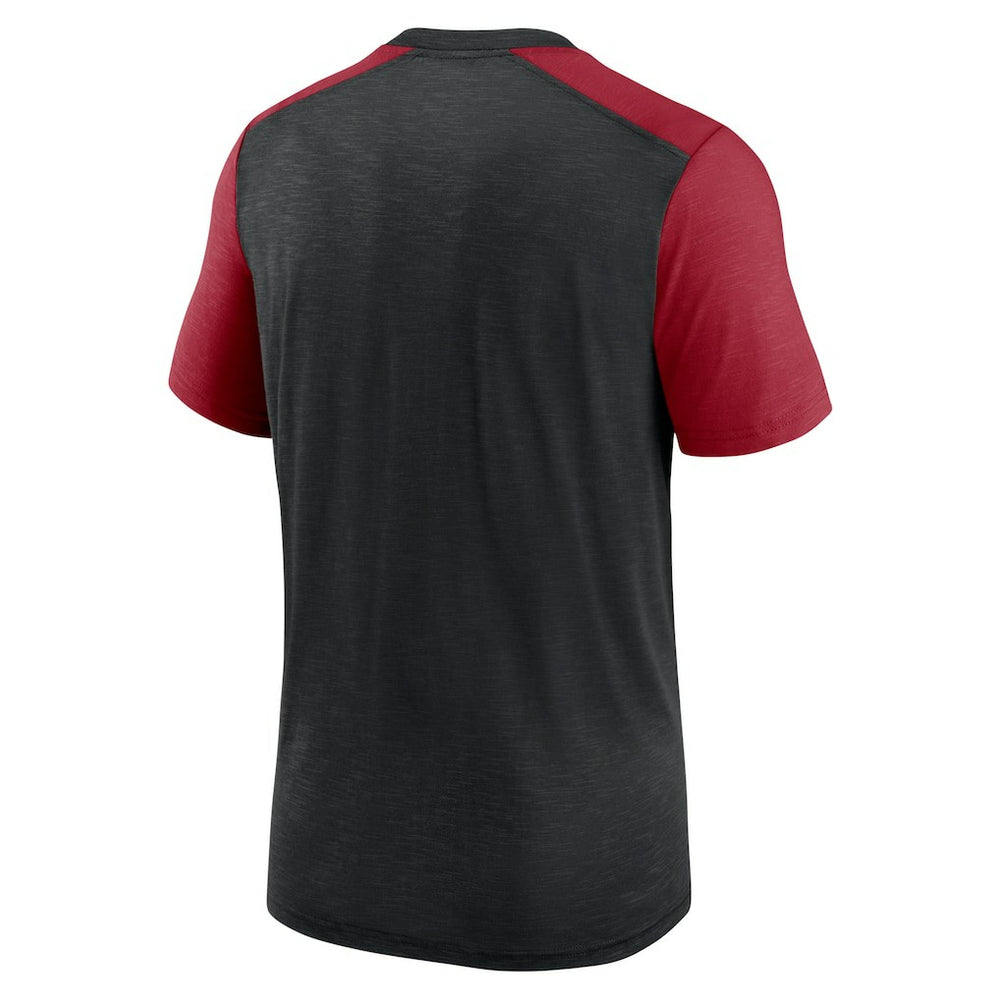 Nike Arizona Cardinals Color Block Team Name T-Shirt Heathered Black/Heathered Cardinal