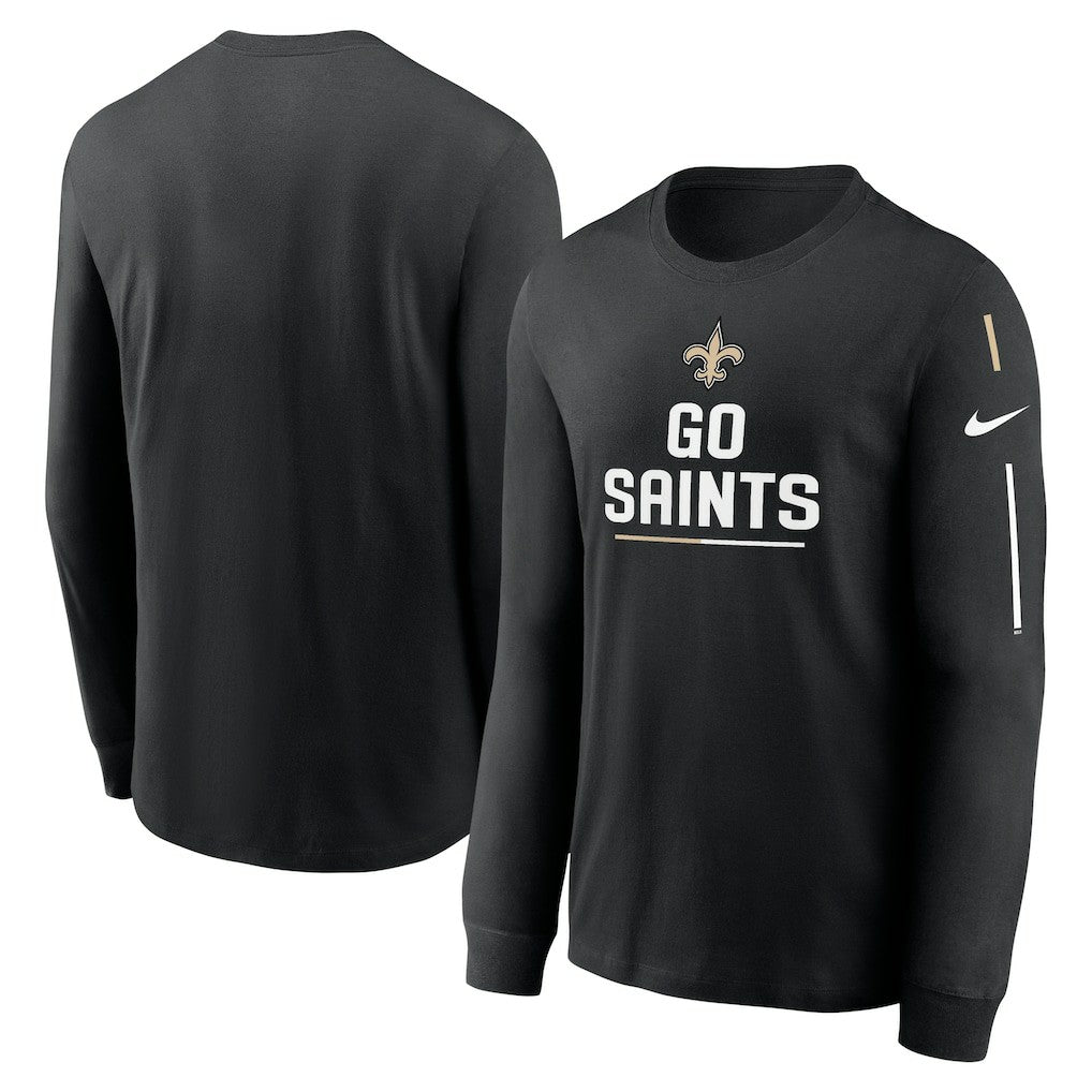 Nike New Orleans Saints Team Slogan Long Sleeve T-Shirt Black