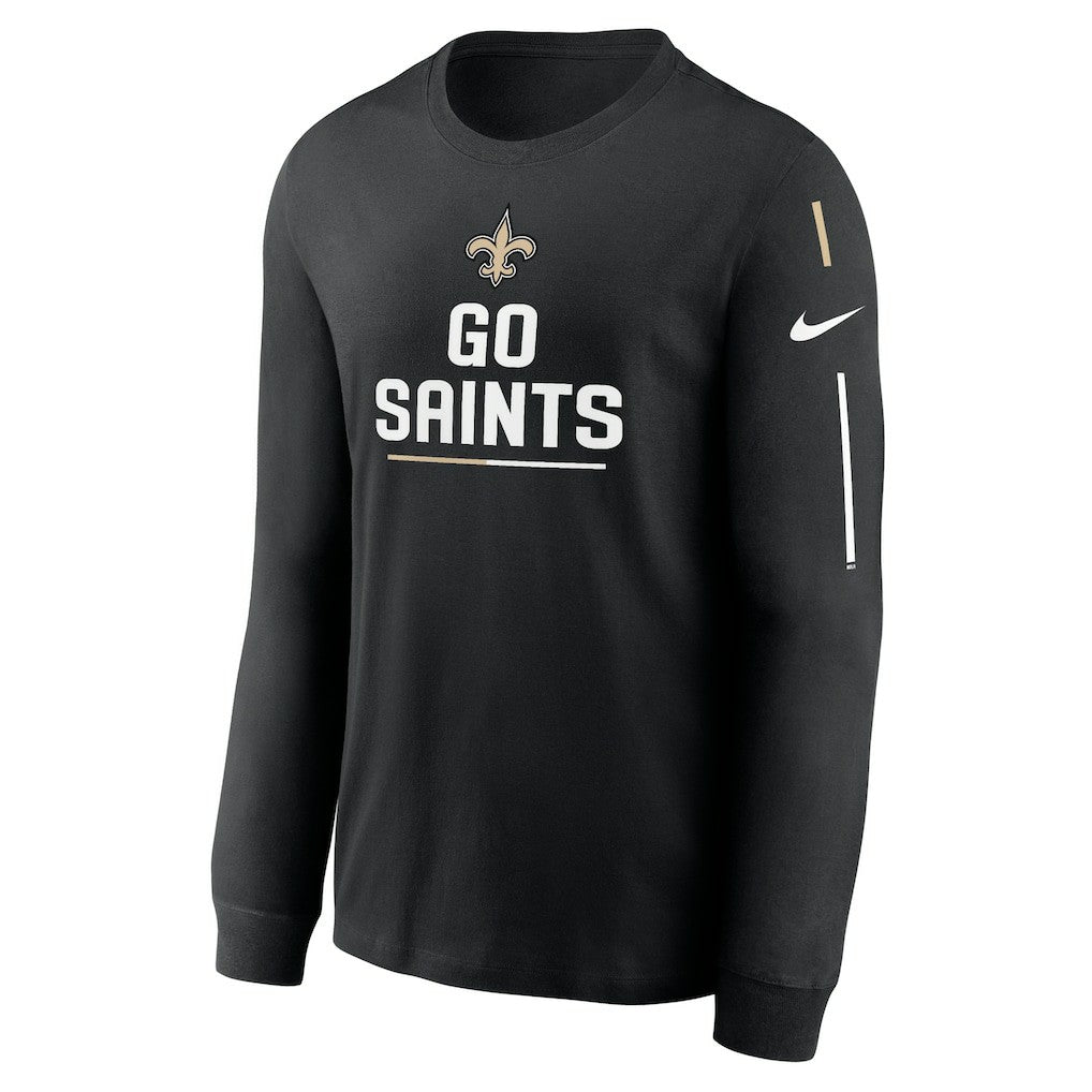 Nike New Orleans Saints Team Slogan Long Sleeve T-Shirt Black