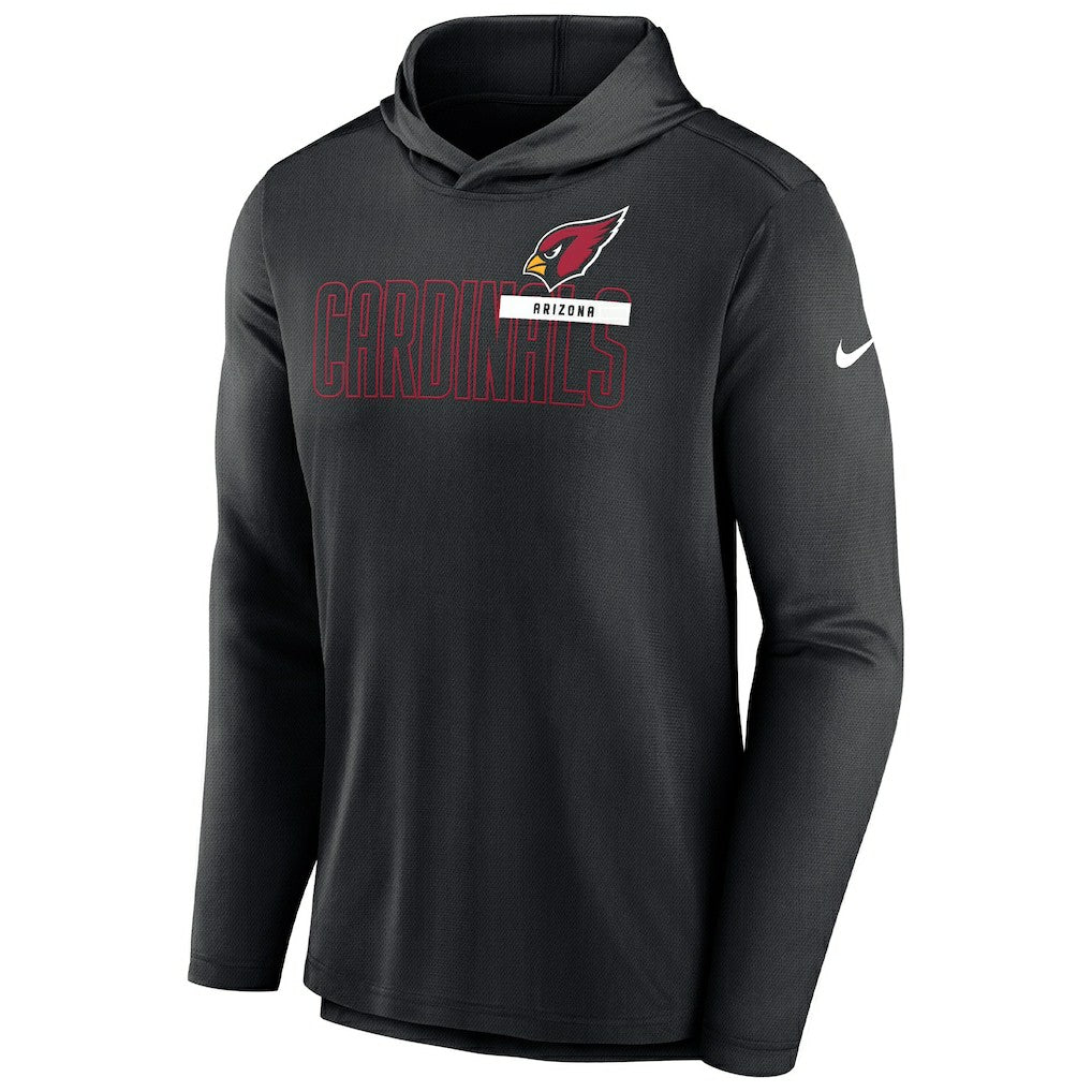 Nike Arizona Cardinals Lightweight Performance Hooded Long Sleeve T-Shirt Black