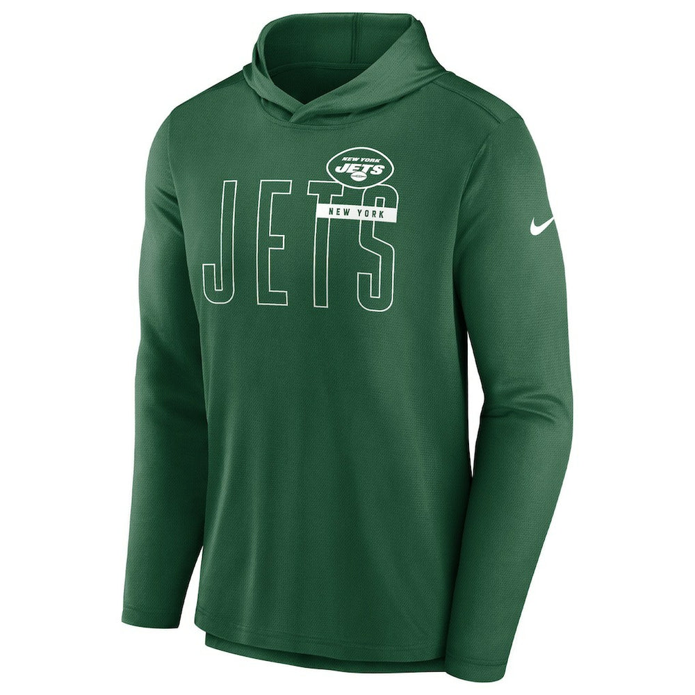 Nike New York Jets Lightweight Performance Hooded Long Sleeve T-Shirt Green