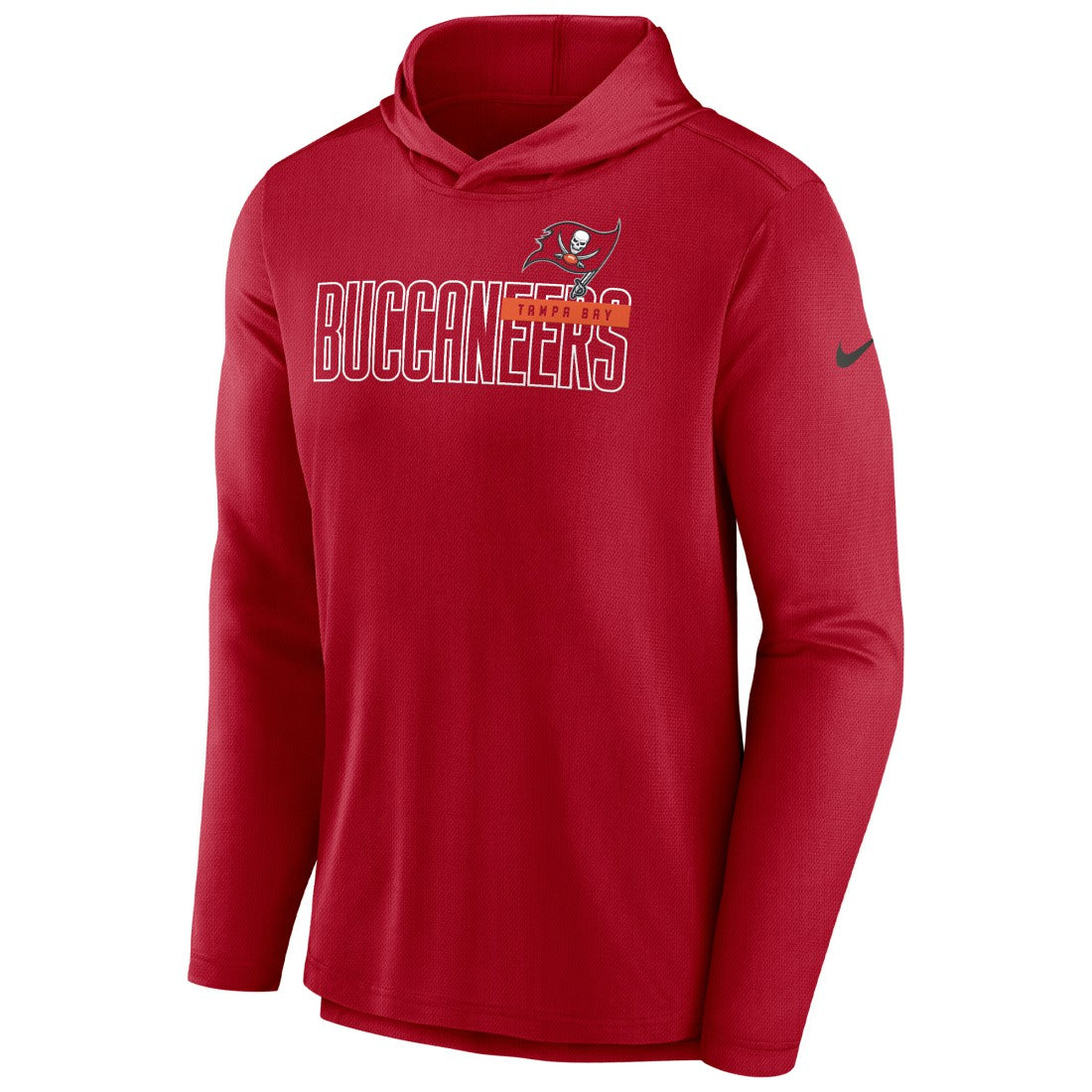 Nike Tampa Bay Buccaneers Lightweight Performance Hooded Long Sleeve T-Shirt Red