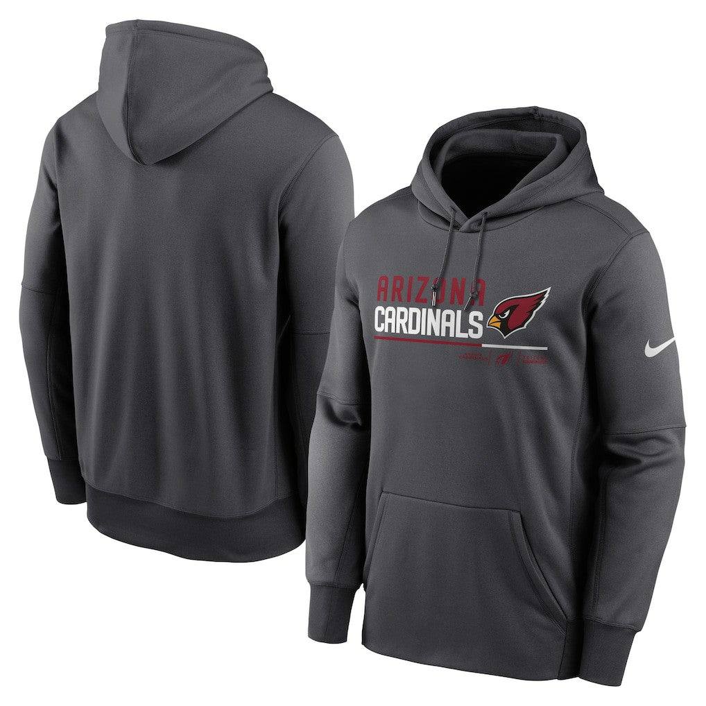 Nike Arizona Cardinals Prime Logo Name Split Pullover Hoodie Anthracite