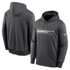 Nike Seattle Seahawks Prime Logo Name Split Pullover Hoodie Anthracite