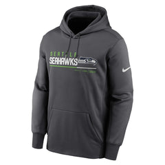 Nike Seattle Seahawks Prime Logo Name Split Pullover Hoodie Anthracite