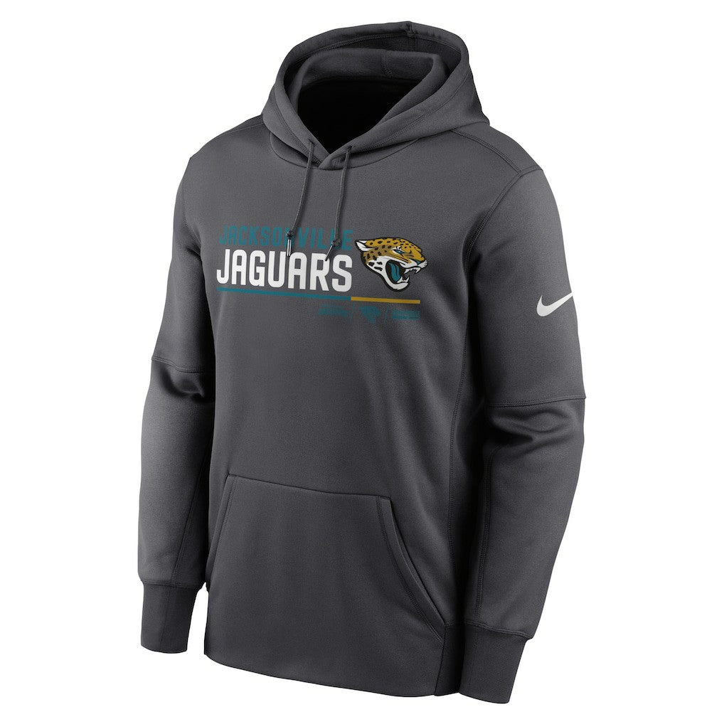 Nike Jacksonville Jaguars Prime Logo Name Split Pullover Hoodie Anthracite