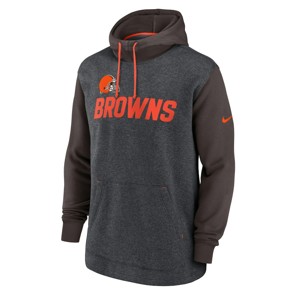 Nike Cleveland Browns Surrey Legacy Pullover Hoodie Heathered Charcoal/Brown