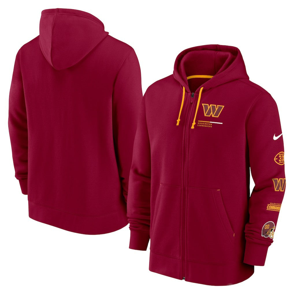 Nike Washington Commanders Surrey Full-Zip Hoodie Burgundy