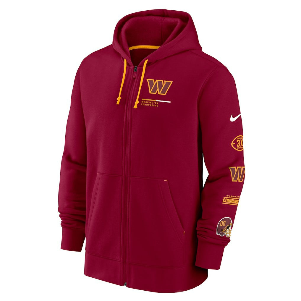 Nike Washington Commanders Surrey Full-Zip Hoodie Burgundy