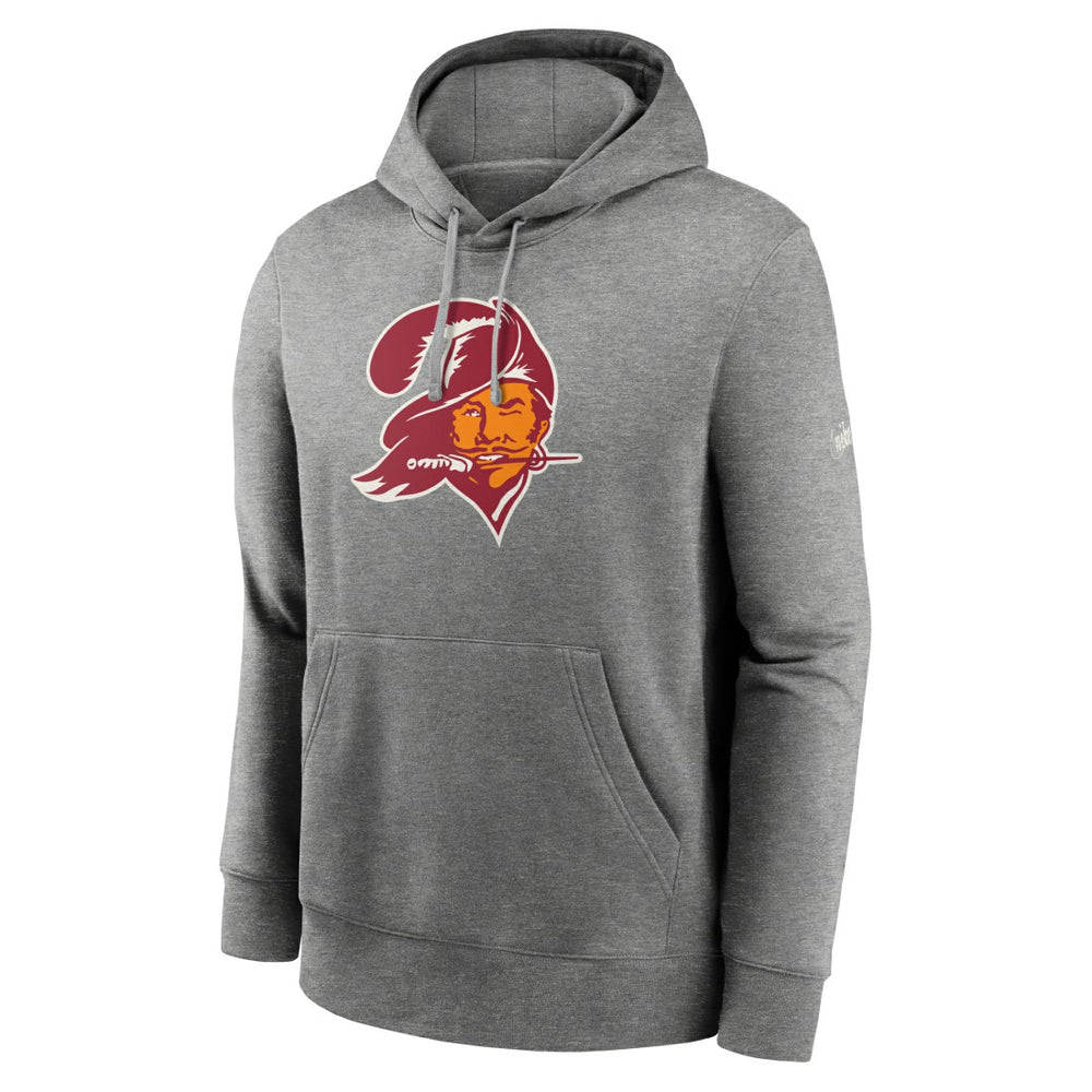 Nike Tampa Bay Buccaneers Rewind Club Fleece Pullover Hoodie Heathered Gray