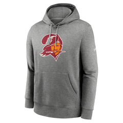 Nike Tampa Bay Buccaneers Rewind Club Fleece Pullover Hoodie Heathered Gray