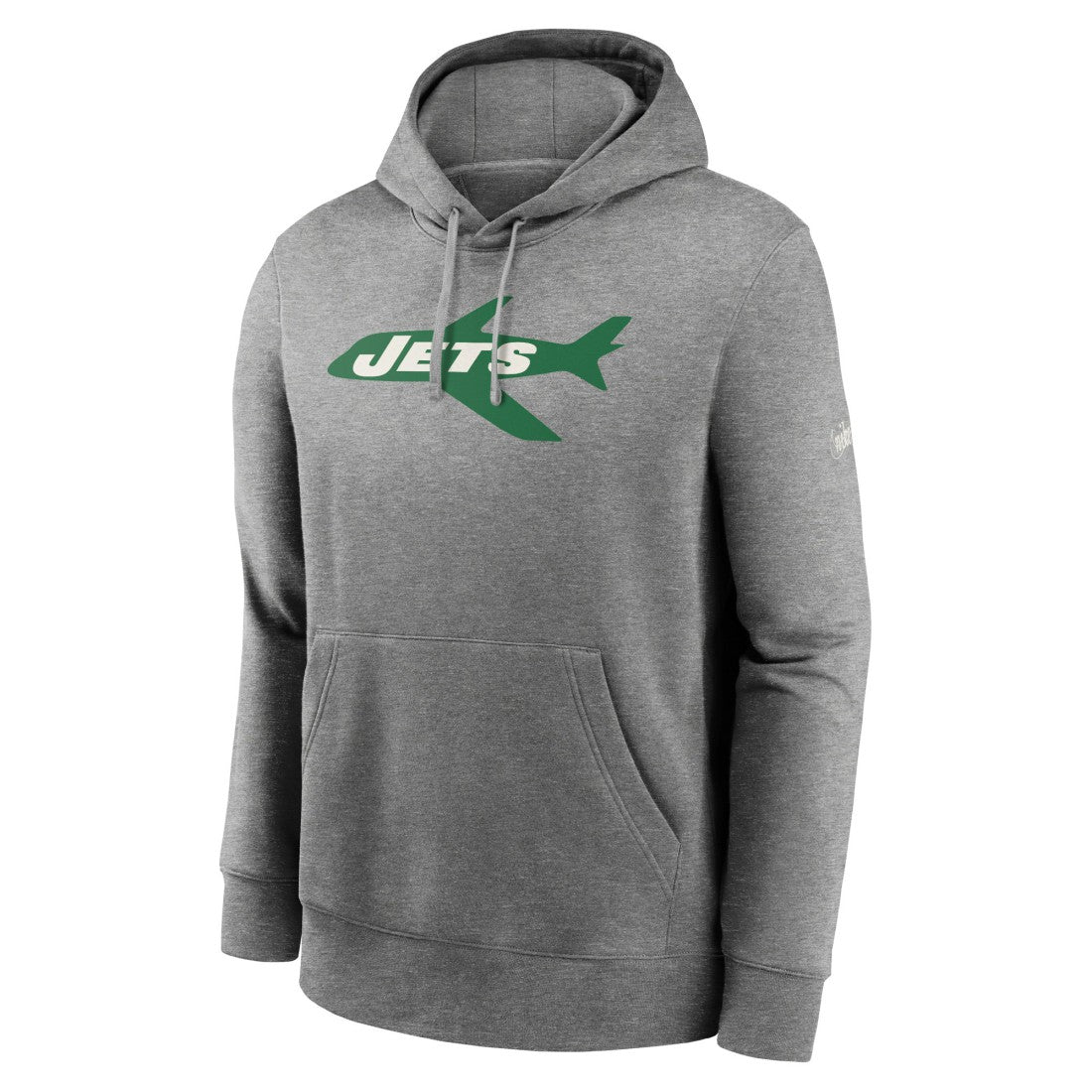 Nike New York Jets Rewind Club Fleece Pullover Hoodie Heathered Gray