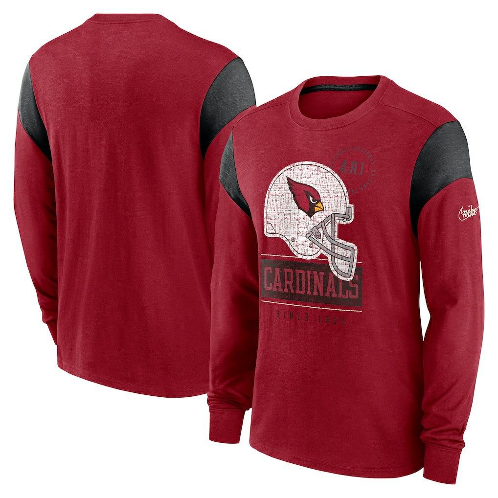 Nike Arizona Cardinals Rewind Playback Helmet Long Sleeve T-Shirt Cardinal