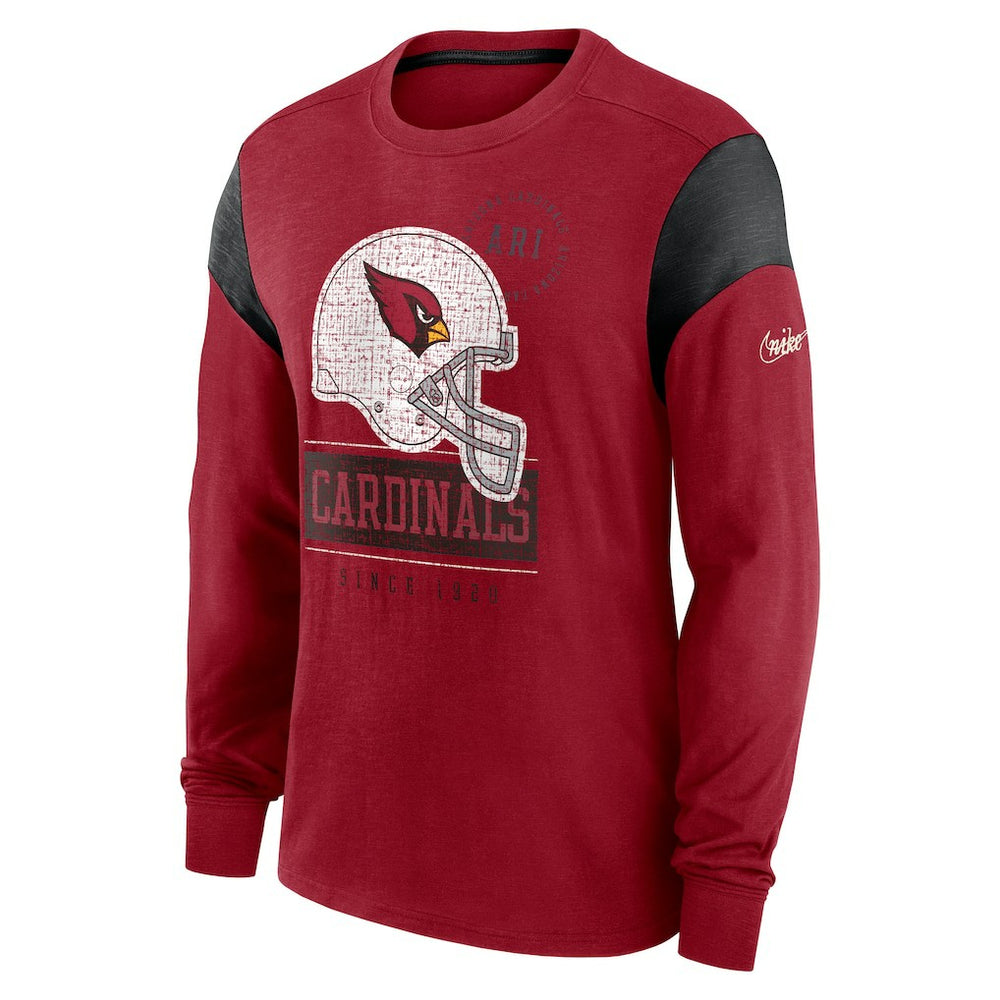 Nike Arizona Cardinals Rewind Playback Helmet Long Sleeve T-Shirt Cardinal