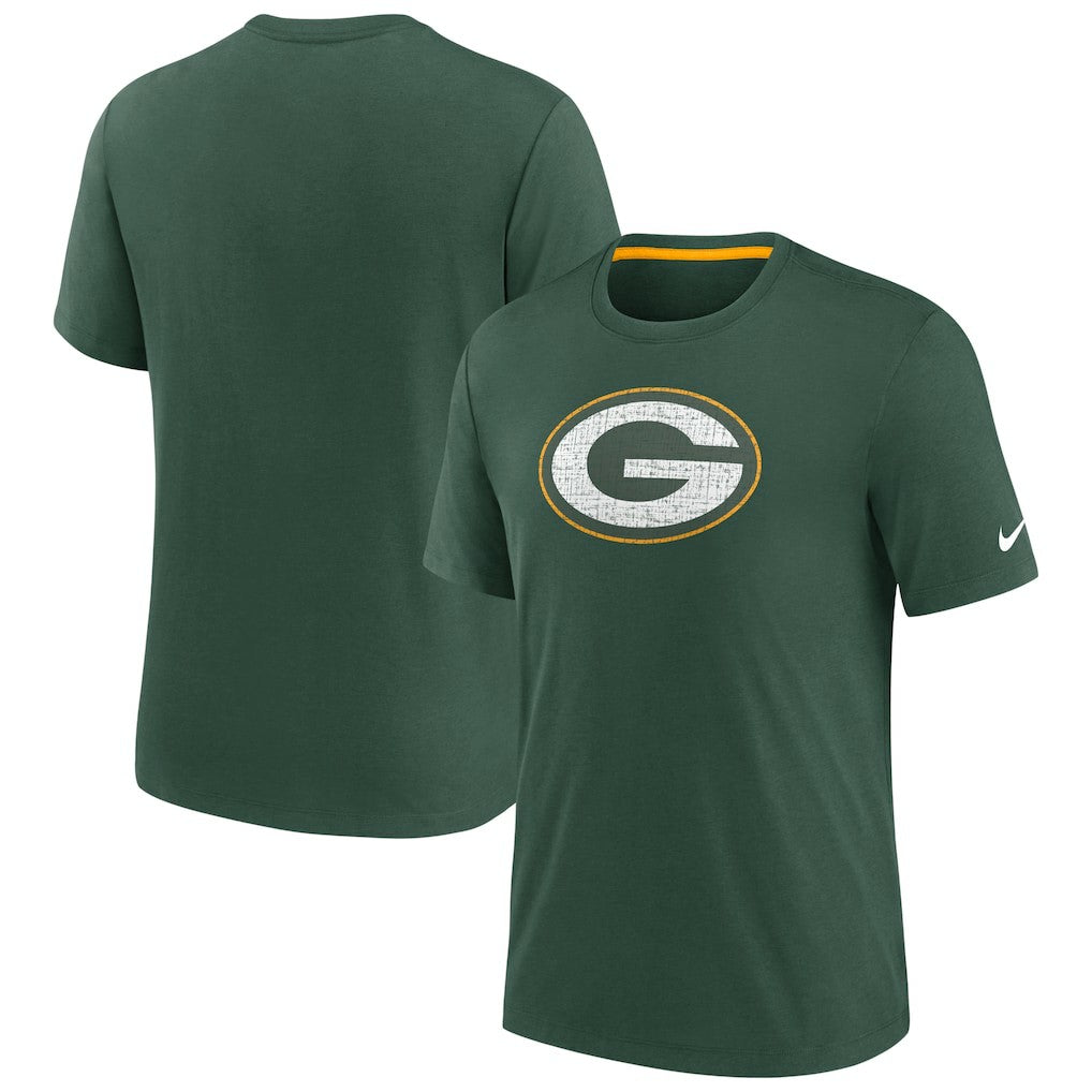 Nike Green Bay Packers Rewind Playback Logo Tri-Blend T-Shirt Green